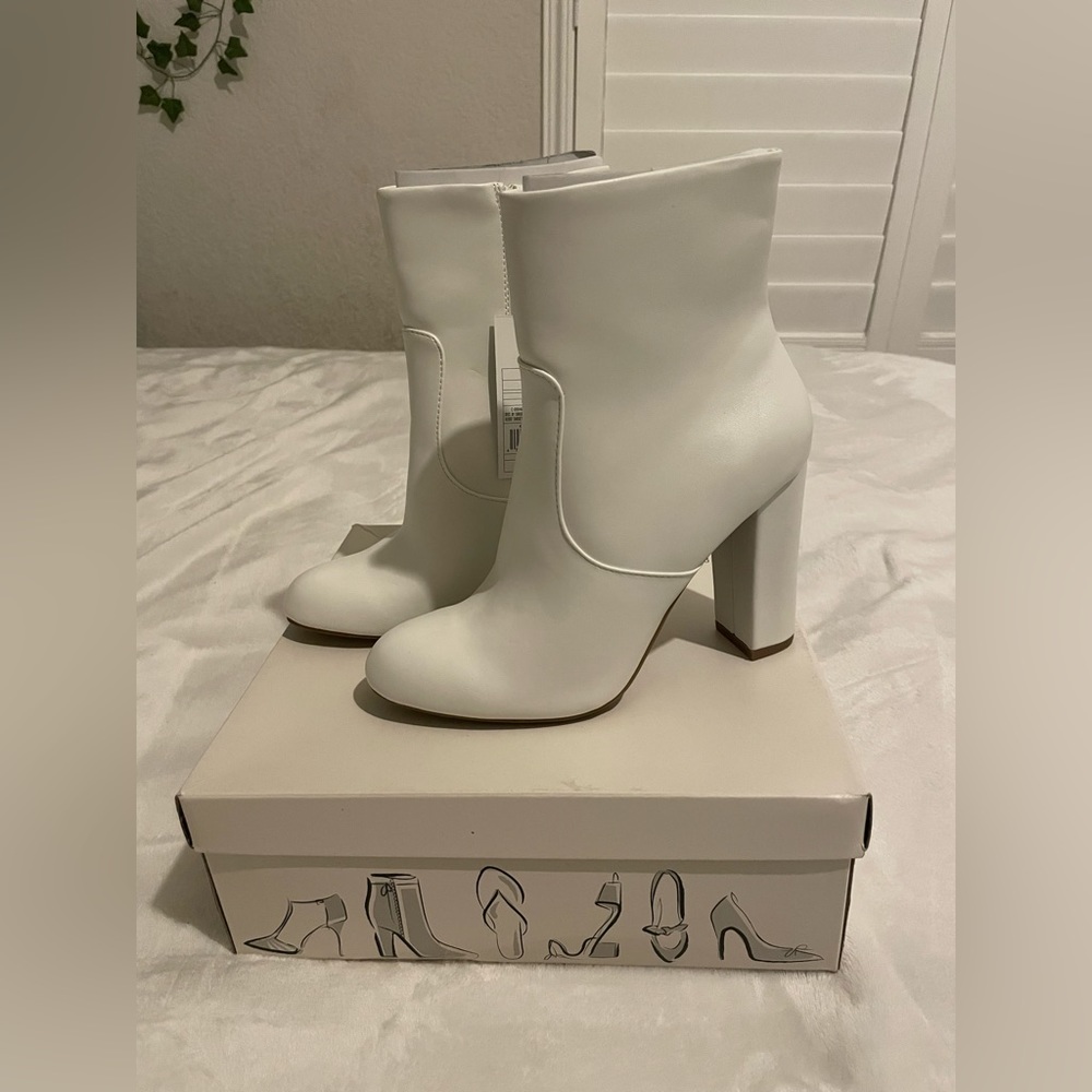 White heeled boots!